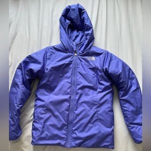 Blue The North Face winter jacket